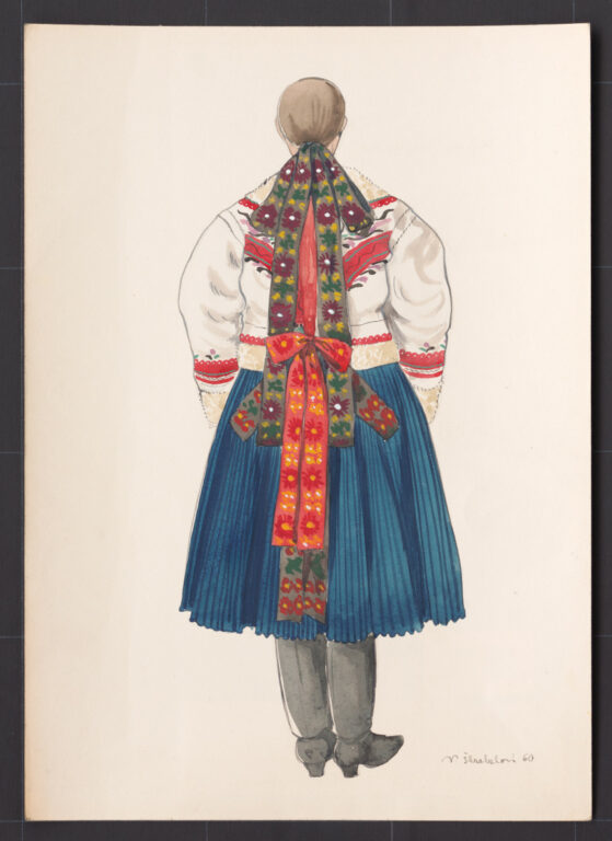 Kresba – odev dievčenský zimný