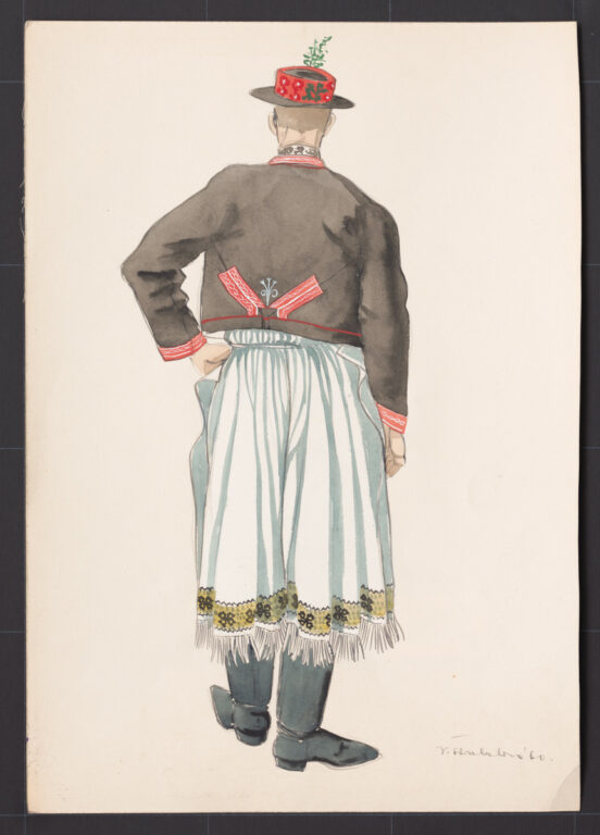 Kresba – odev ženícha na sobáš