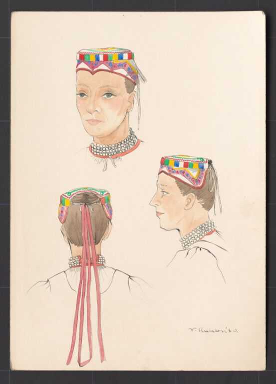 Kresba – žena v čepci