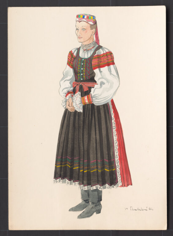 Kresba – odev ženský sviatočný