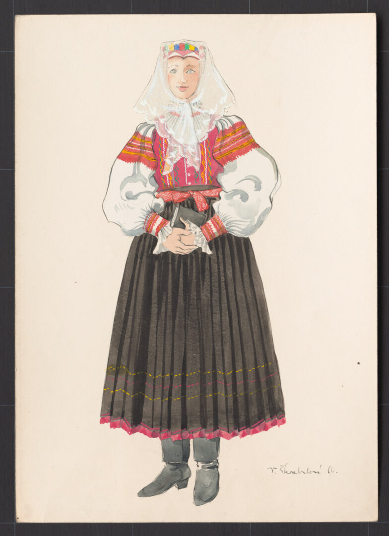 Kresba – odev ženský sviatočný