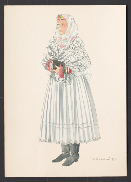 Kresba – odev ženský slávnostný