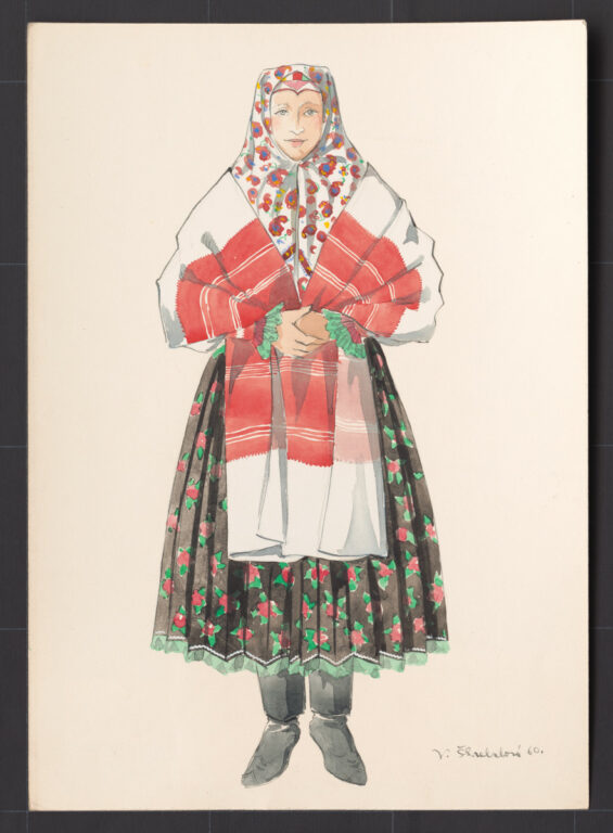 Kresba – odev ženský sviatočný