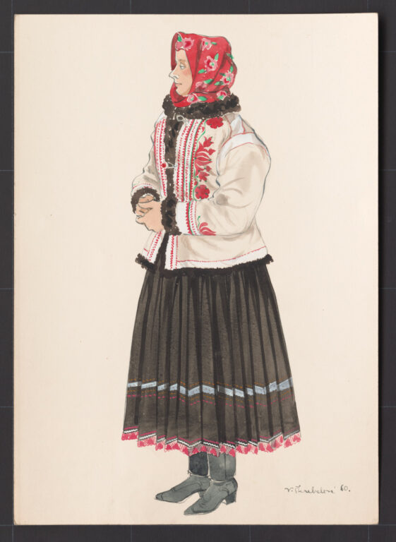 Kresba – odev ženský zimný