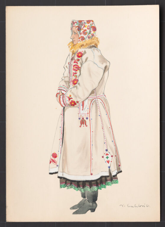 Kresba – odev ženský zimný