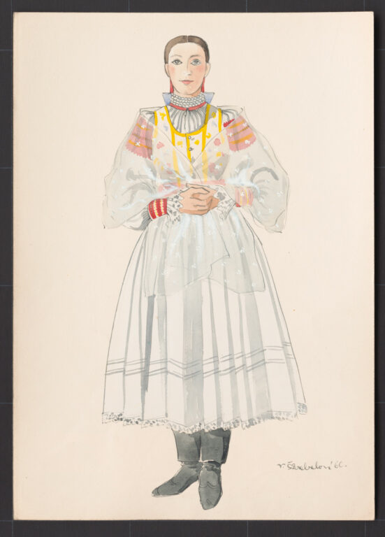 Kresba – odev dievčenský sviatočný