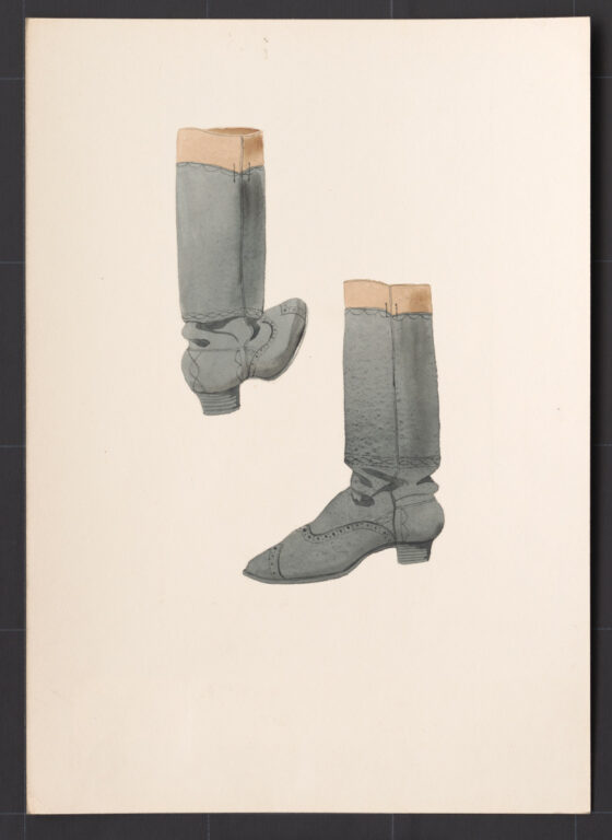 Kresba – čižmy ženské