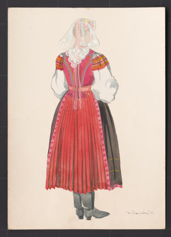 Kresba – odev ženský sviatočný