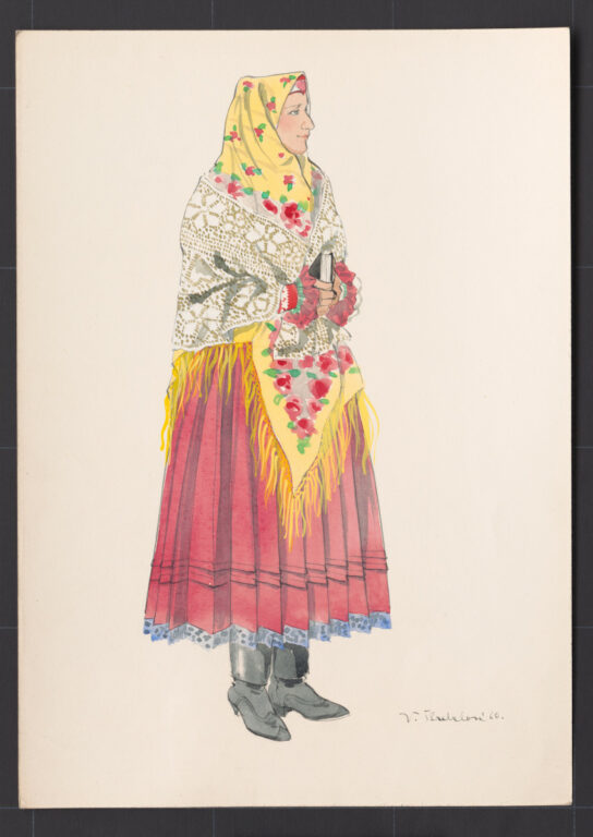 Kresba – odev ženský sviatočný