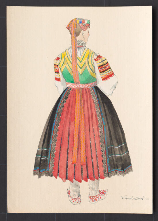 Kresba – odev ženský sviatočný