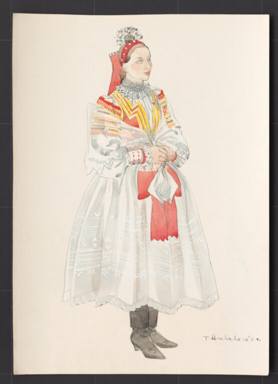 Kresba – odev mladuchy