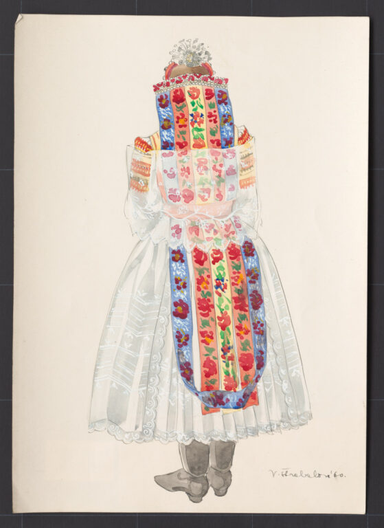 Kresba – odev mladuchy