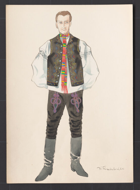 Kresba – odev mužský sviatočný