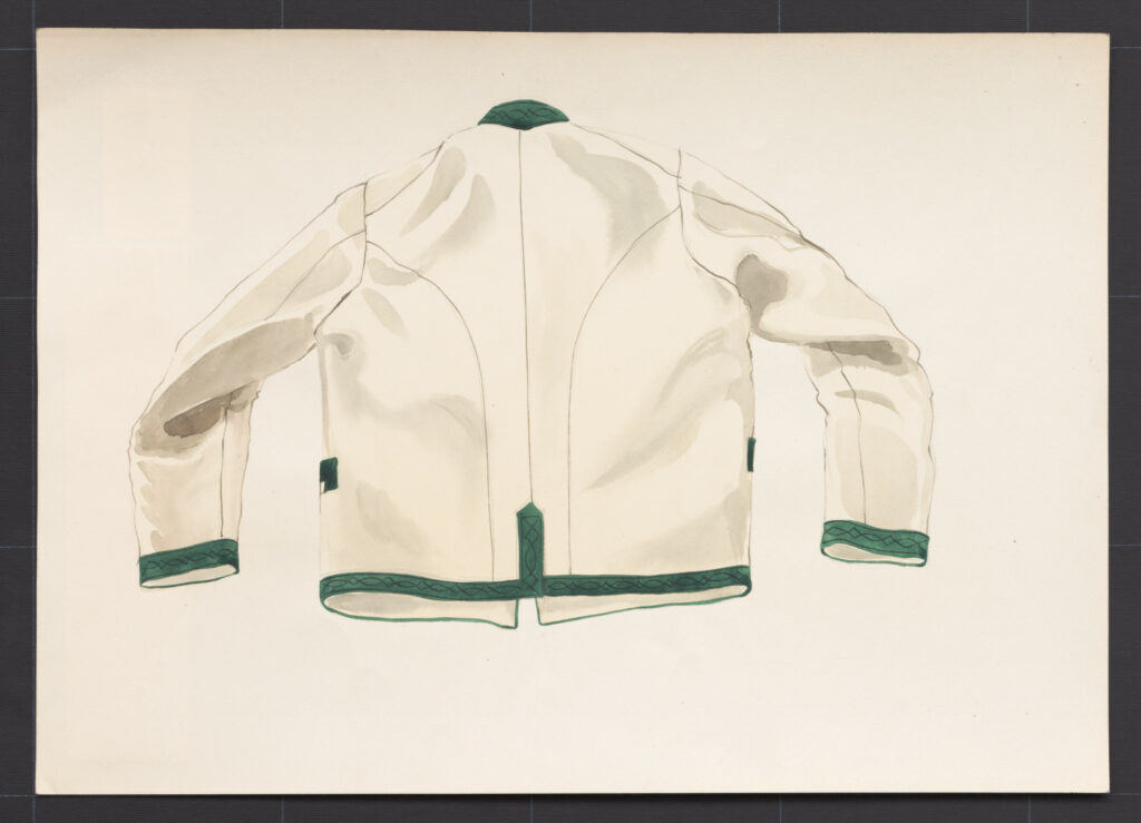 Kresba – kabát mužský súkenný