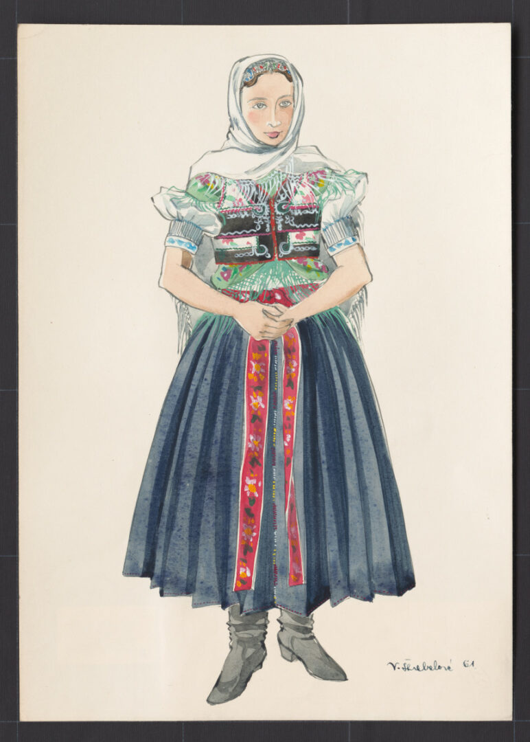 Kresba – odev ženský sviatočný