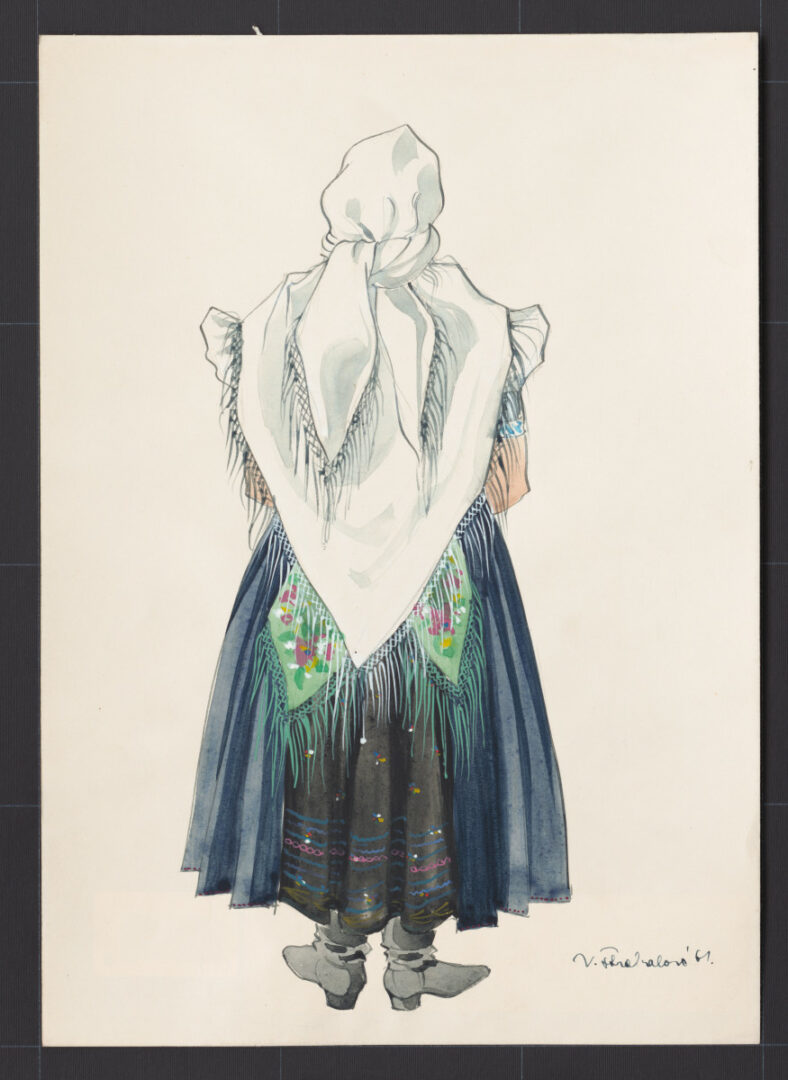 Kresba – odev ženský sviatočný