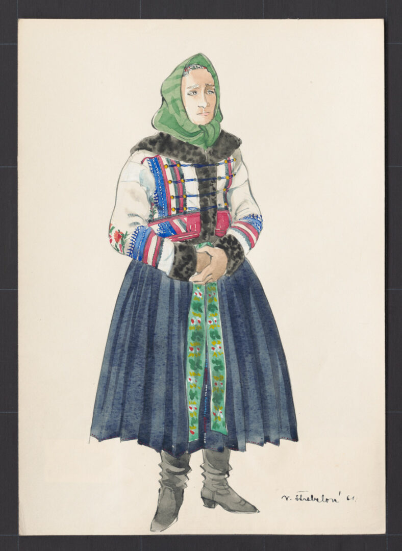 Kresba – odev ženský zimný