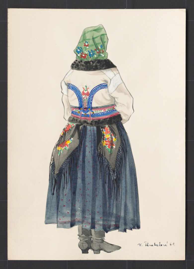 Kresba – odev ženský zimný