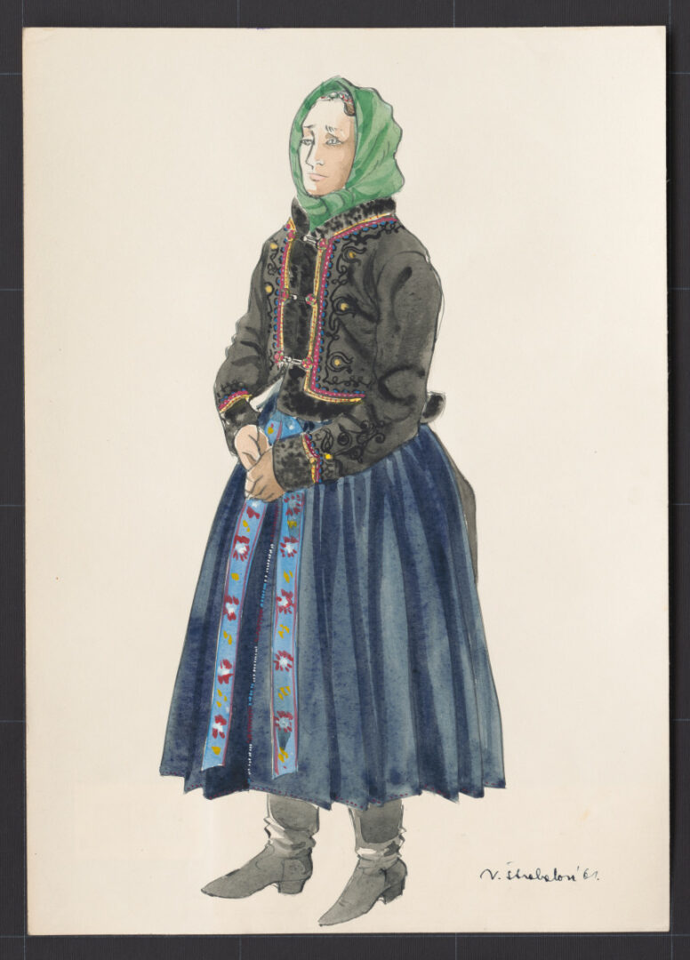 Kresba – odev ženský zimný