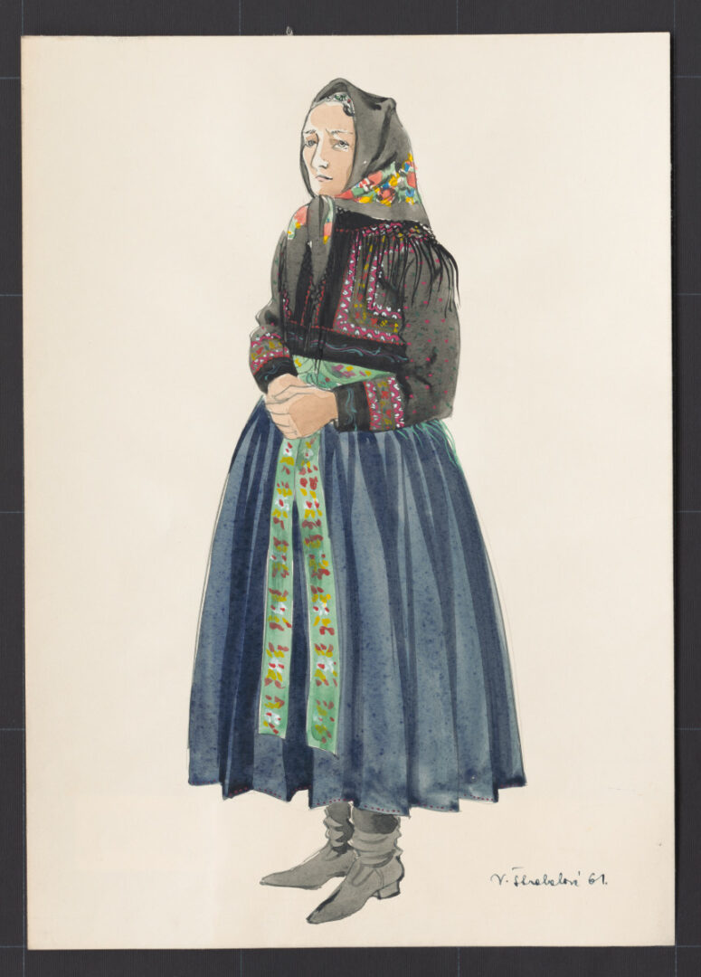 Kresba – odev ženský zimný