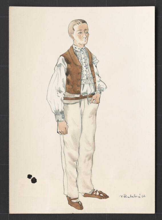 Kresba – odev mužský sviatočný