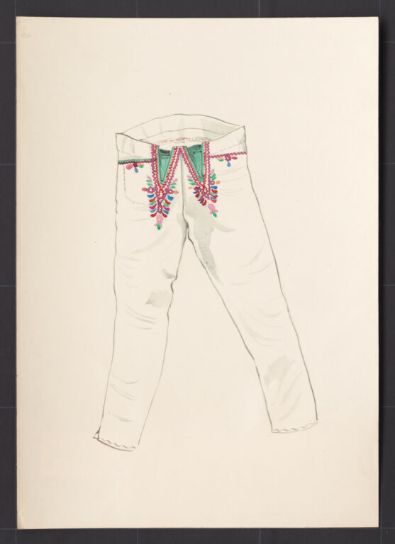 Kresba – nohavice drilichové