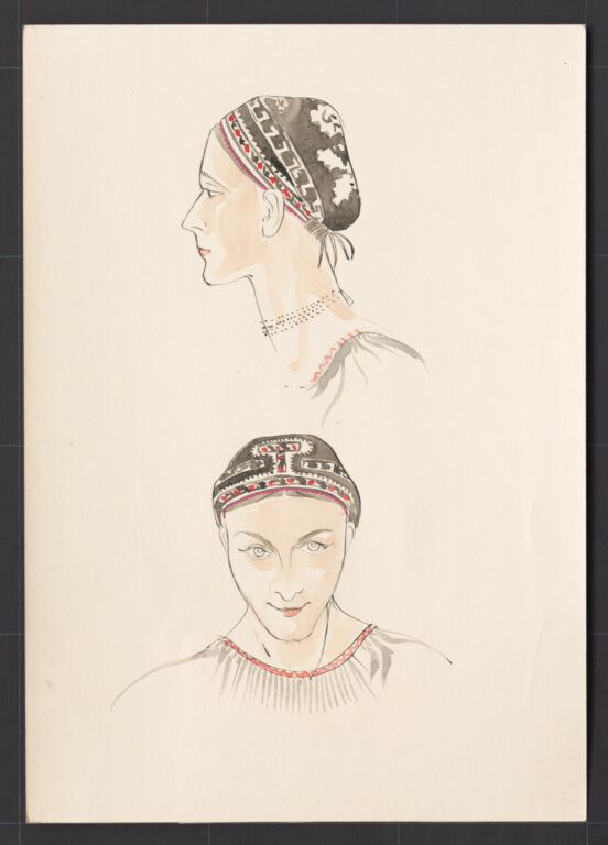 Kresba – úprava hlavy – čepiec