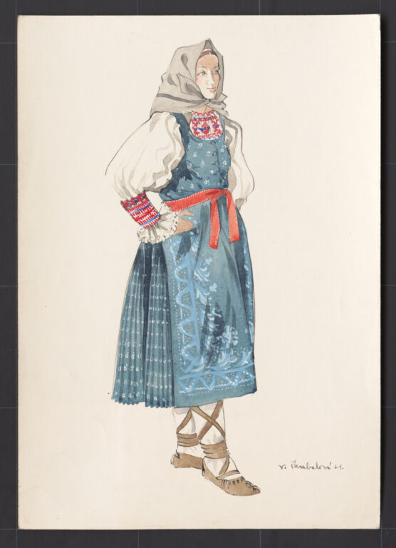 Kresba – odev ženský pracovný