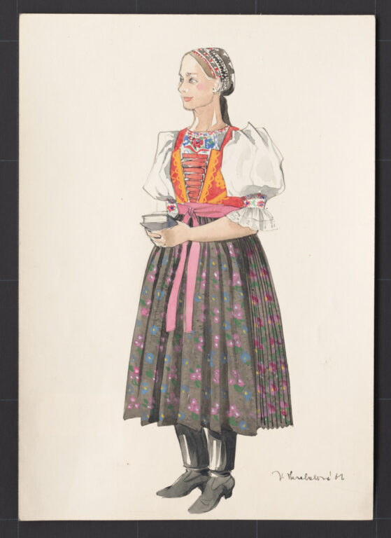 Kresba – odev ženský sviatočný