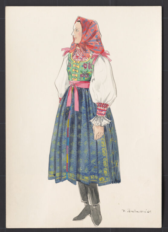 Kresba – odev ženský sviatočný