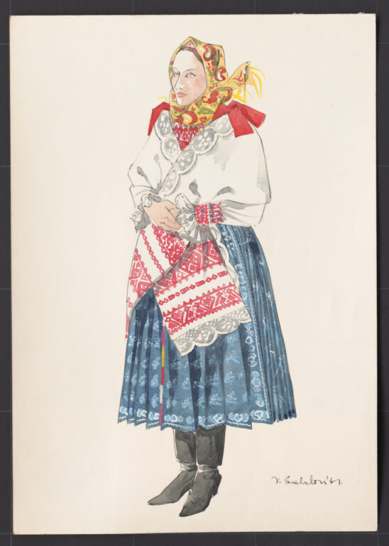 Kresba – odev ženský slávnostný