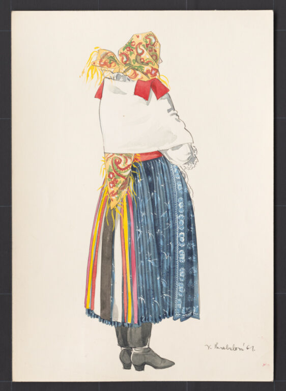 Kresba – odev ženský slávnostný