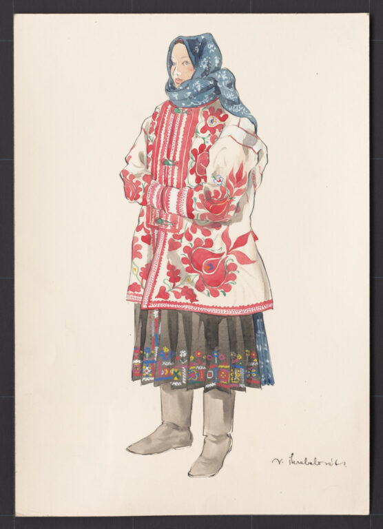 Kresba – odev ženský zimný