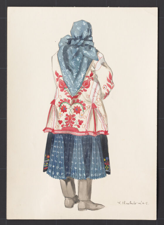 Kresba – odev ženský zimný