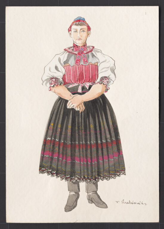 Kresba – odev ženský sviatočný