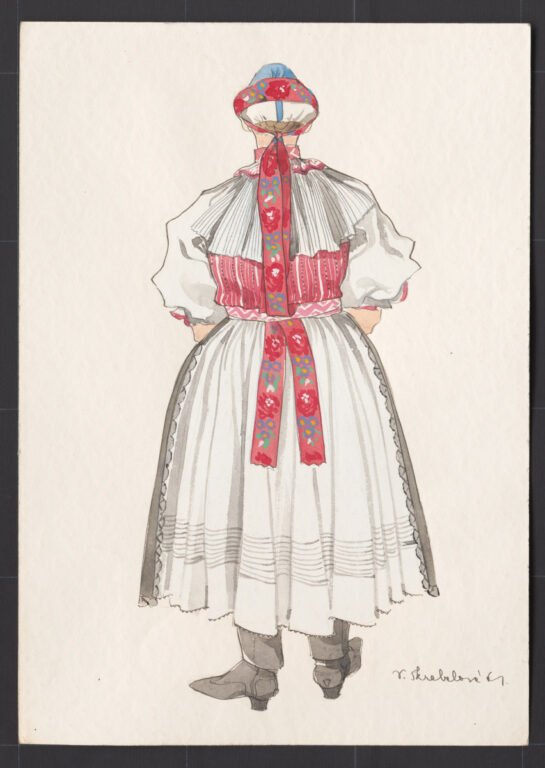 Kresba – odev ženský sviatočný