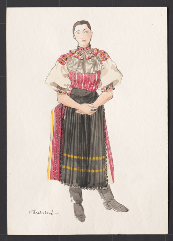 Kresba – odev dievčenský sviatočný