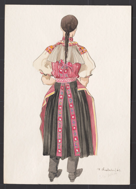 Kresba – odev dievčenský sviatočný