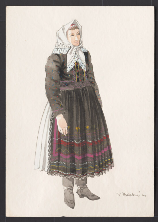 Kresba – odev ženský sviatočný