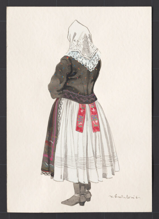 Kresba – odev ženský sviatočný