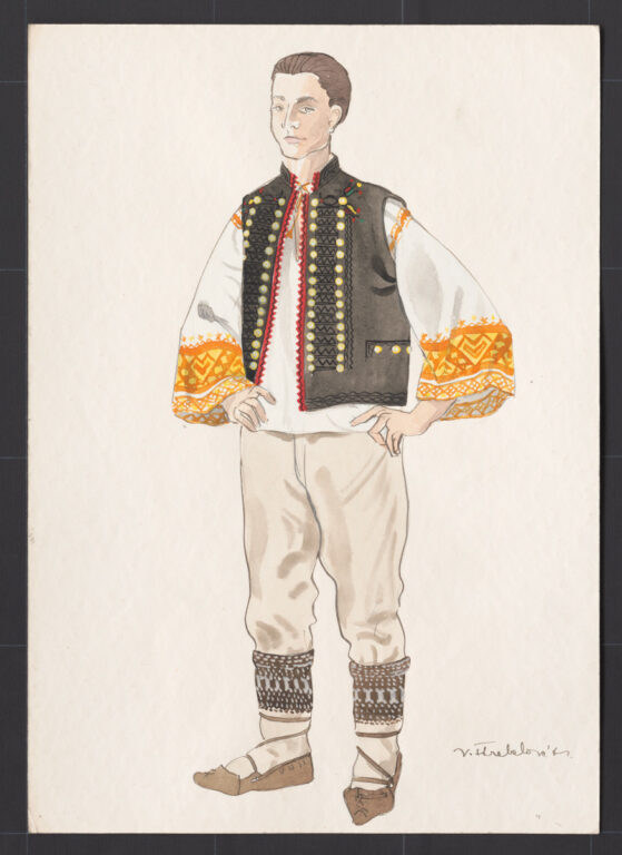 Kresba – odev mužský sviatočný