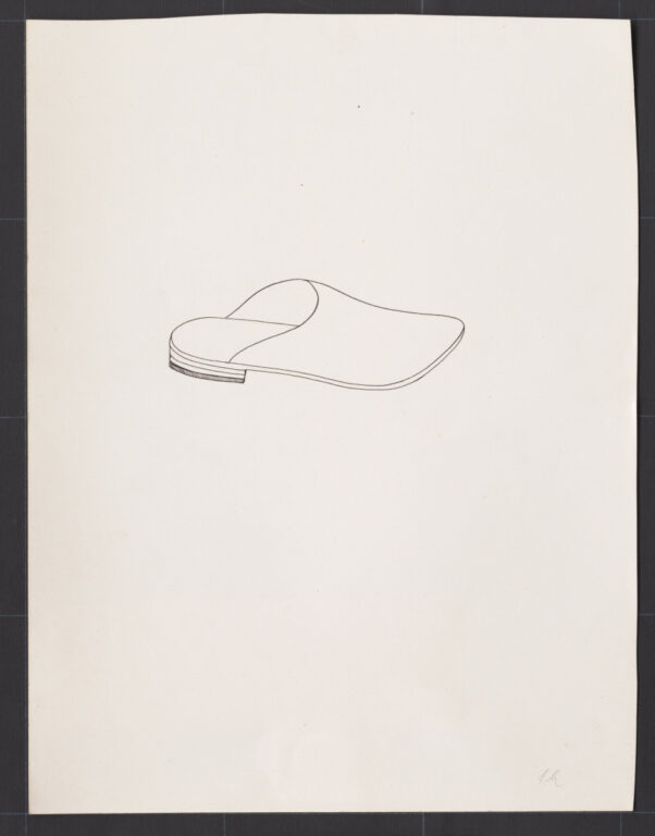 Kresba – pantofel mužský