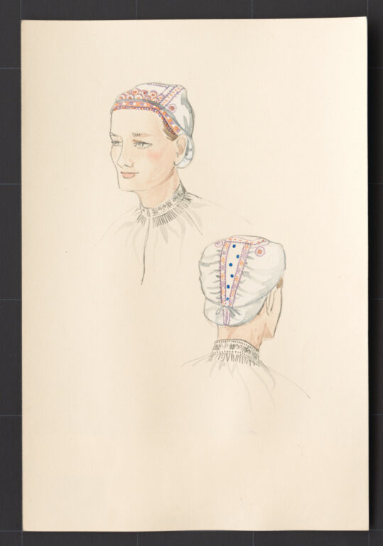 Kresba – čepiec – úprava na hlave