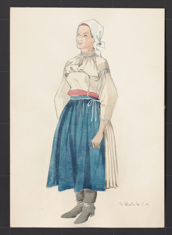 Kresba – odev ženský pracovný