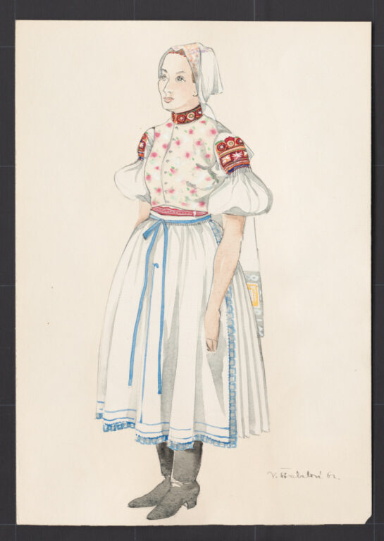 Kresba – odev ženský sviatočný