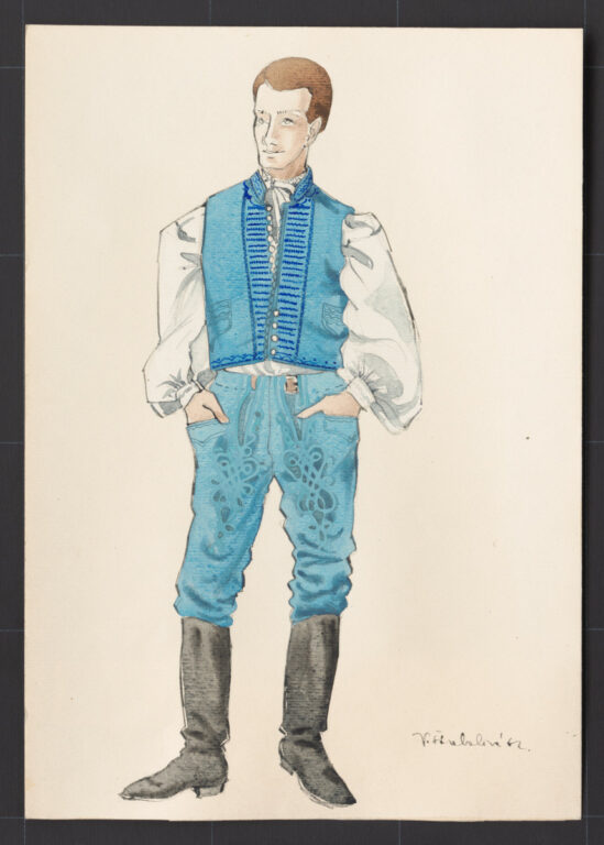 Kresba – odev mužský sviatočný