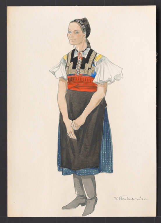 Kresba – odev ženský sviatočný