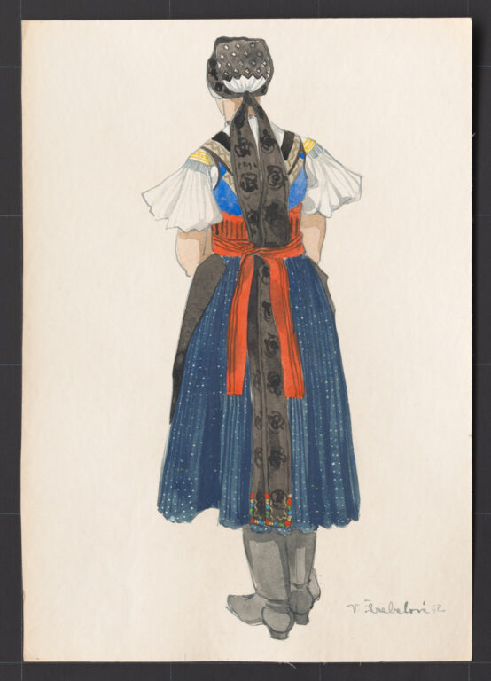 Kresba – odev ženský sviatočný