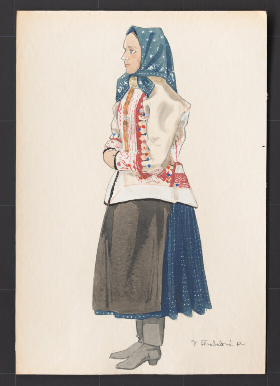 Kresba – odev ženský zimný