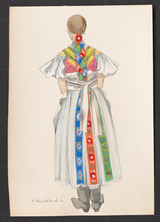 Kresba – odev dievčenský sviatočný